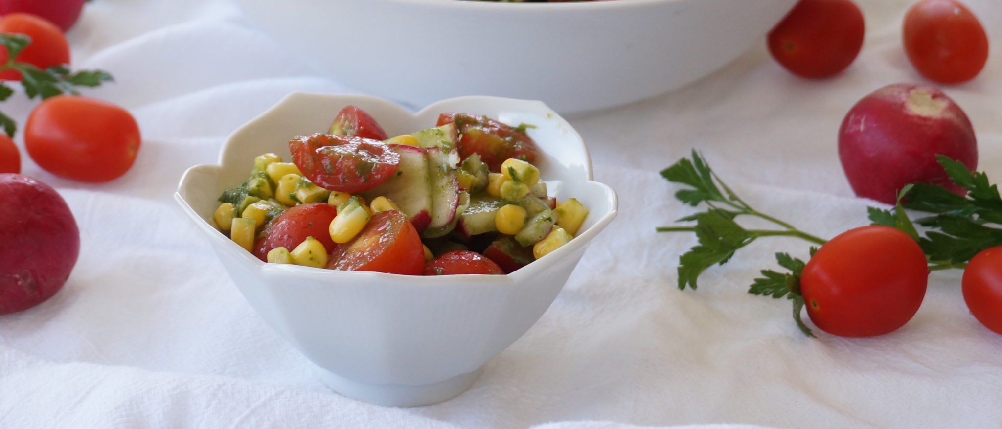 Corn, Tomato and Radish Salad Wolff's Apple House